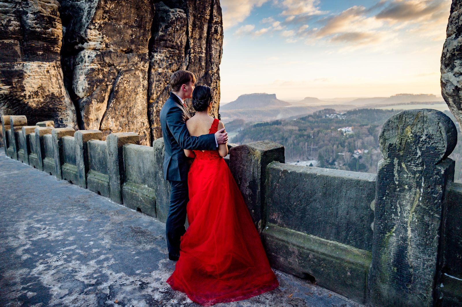 Brautpaarshooting in den Bergen - Sächsische Schweiz - After-Wedding-Shooting